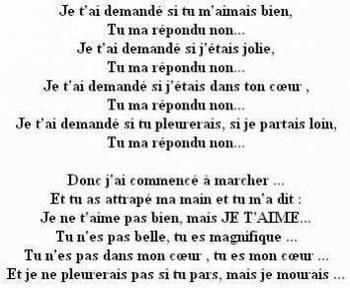 je t'ai demandé